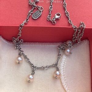 Elegant Silver Pearl Necklace from James Avery